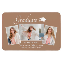 Modern | Elegant 3 Fotograd-meddelande, magnet