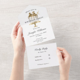 Modern, elegant 45. allt i en inbjudan