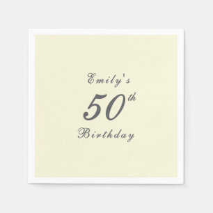 Modern Elegant 50-årsfirande Party Papper Pappersservett