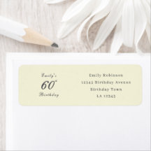 Modern Elegant 60th Birthday Address