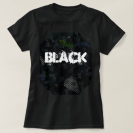 MODERN ELEGANT ABSTRAKT ART BLACK T SHIRT