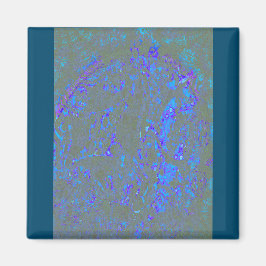 Modern_elegant_abstrakt art_BLUE Magnet