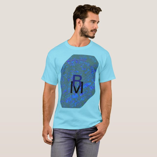 Modern_elegant_abstrakt art_BLUE T Shirt (Hel framsida)