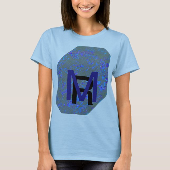 Modern_elegant_abstrakt art_BLUE T Shirt (Framsida)