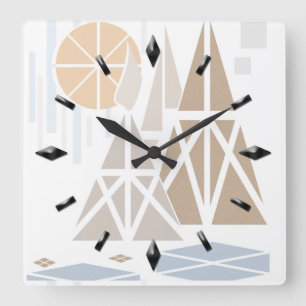 Modern, elegant, abstrakt, dekorativ, klocka