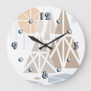 Modern, elegant, abstrakt, dekorativ, klocka