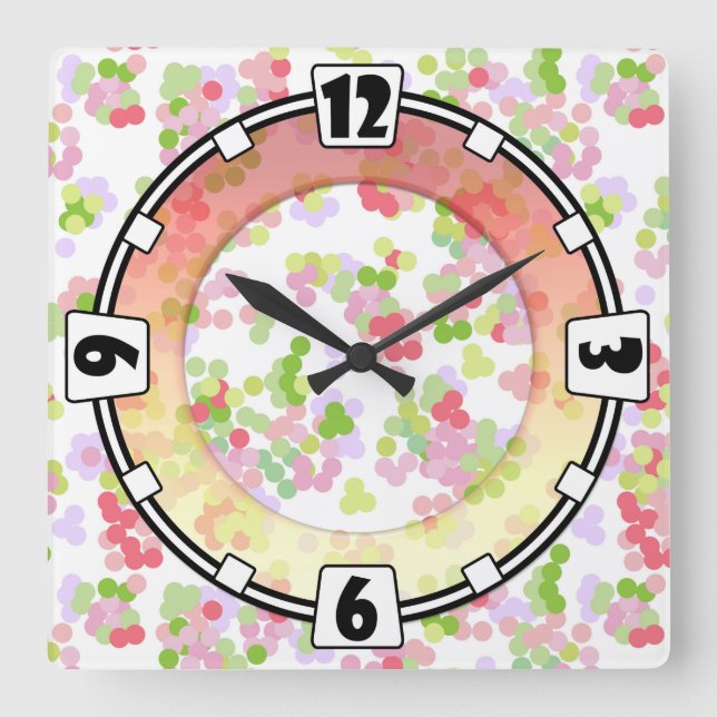 Modern, elegant, abstrakt, dekorativ, klocka (Framsida)