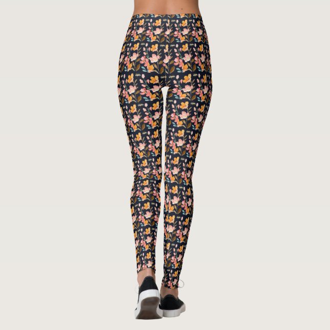 Modern Elegant Akvarell  Leggings (Baksida)