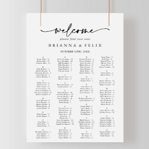 Modern Elegant - alfabetiskt sittningsschema Poster