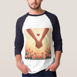 Modern Elegant Alla hjärtans dag Romantisk Kärlek  T Shirt