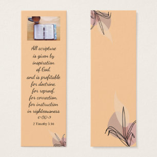 Modern Elegant Andlig Bible Verse Bookmark Litet Visitkort