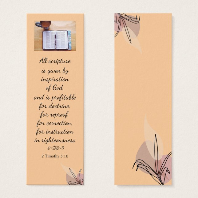Modern Elegant Andlig Bible Verse Bookmark Litet Visitkort (Framsida & baksida)