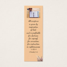Modern Elegant Andlig Bible Verse Bookmark Litet Visitkort