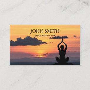 Modern Elegant Andlig Energy Yoga Visitkort