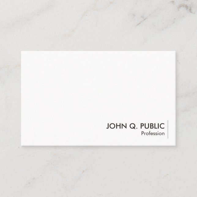 Modern elegant Anpassningsbar för minimalistisk de Visitkort (Framsida)