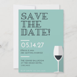 Modern Elegant Aquamarine Spara datuminbjudan Spara Datumet