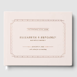 Modern Elegant Art Deco  Ro Guld Gästböcker