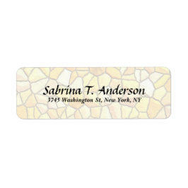 Modern Elegant av stenvägg för snyggt Returadress Etikett