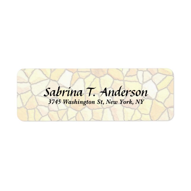 Modern Elegant av stenvägg för snyggt Returadress Etikett (Framsidan)