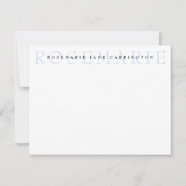 Modern Elegant Baby blue Personlig Stationery Anteckningskort