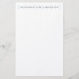 Modern Elegant Baby blue Personlig Stationery Brevpapper