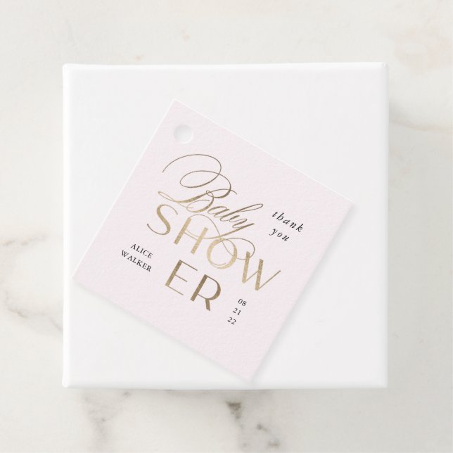 modern elegant-babydusch gåvor etiketter (På plats)