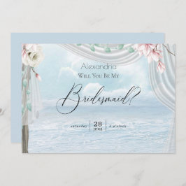 Modern Elegant Beach Arbor är min bridesmaid Inbjudningar