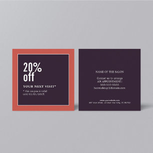 Modern Elegant Beauty Mode Coupon Rabattkort