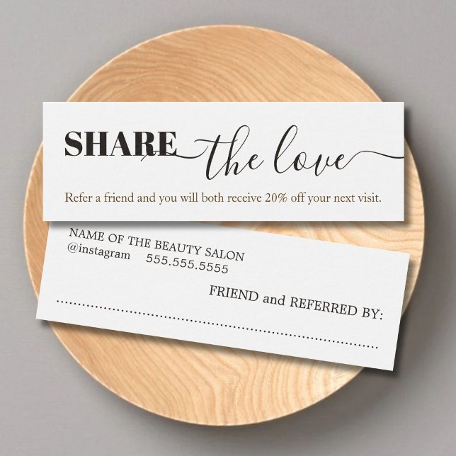 Modern Elegant Beauty Salon Litet Visitkort (Skapare uppladdad)