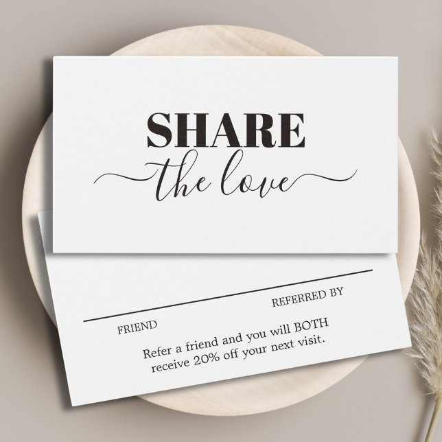 Modern Elegant Beauty Salon Referral Visitkort (Skapare uppladdad)