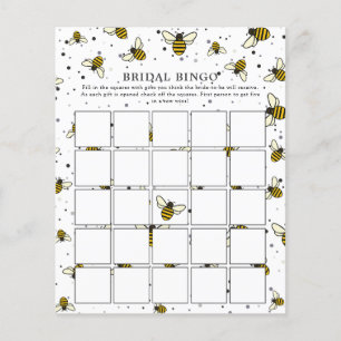 Modern Elegant Bee Möhippa Bingo-spel