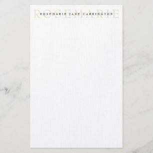 Modern Elegant Beige Personlig Stationery Brevpapper