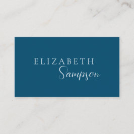 Modern Elegant - blå och vit Visitkort
