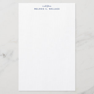Modern Elegant - blå Personlig Brevpapper