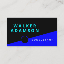 Modern Elegant Blå & Svart Visitkort