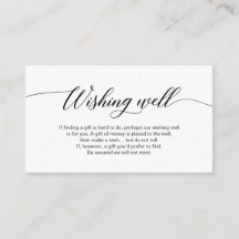 Modern Elegant Black calligraphy, Wishing well