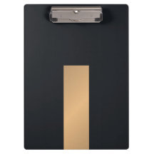 Modern Elegant Black Faux Guld Rand Monogram