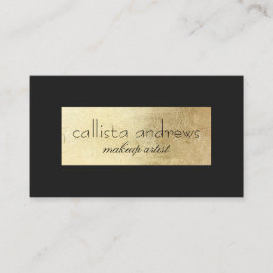 Modern Elegant Black Gold Foil Box Gräns Visitkort