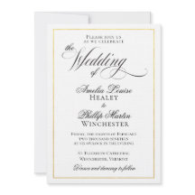 Modern Elegant Black Gold Foil Bröllop