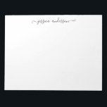 Modern Elegant Black Grått Feminine Girly Script Anteckningsblock<br><div class="desc">Anteckningsblocket Klassy Elegant Black Grått Feminine Girly Script Du kan enkelt anpassa färg i texten med verktygen Anpassa eller kontakta mig. Med det här objektet kan du använda två namn "Allison & Matthew",  använda ett namn "Kennedy",  en familj namn ("Kennedys") eller ditt namn ("Allison Kennedy").</div>