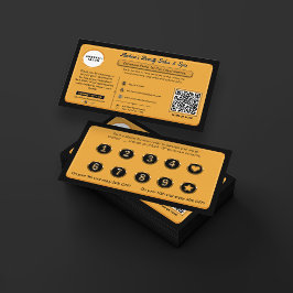 Modern Elegant Black Guld Gult Business Rewards Lojalitetskort