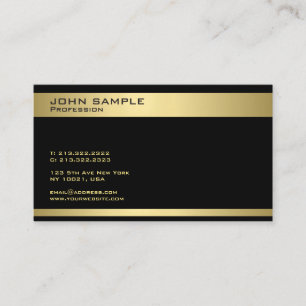 Modern Elegant Black Guld Professionell-mall Visitkort