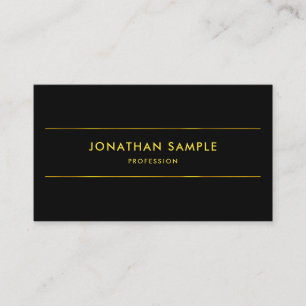Modern elegant Black Guld Professionell Template M Visitkort