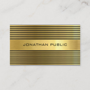 Modern elegant Black Guld Professionell Template M Visitkort