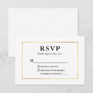 Modern Elegant Black Guld Ram OSA kort