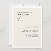 Modern Elegant Black och Cream Bröllop