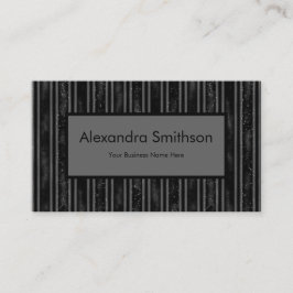 Modern Elegant Black och Grått Stripe Visitkort