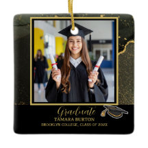 Modern Elegant Black och Guld Studenten