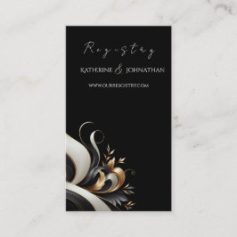 Modern Elegant Black och Guld Visitkort