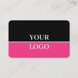 Modern Elegant Black Rosa Visitkort